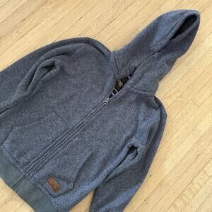 Quiksilver Hoodie The Mountain Jacket Boy's Small Full Zip Fleece Gray